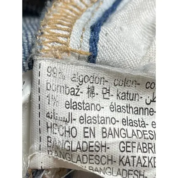 Zara Women's Mid Blue Washed High Waist Casual Straight Denim Jeans Pants Size 4 - Picture 5 of 5